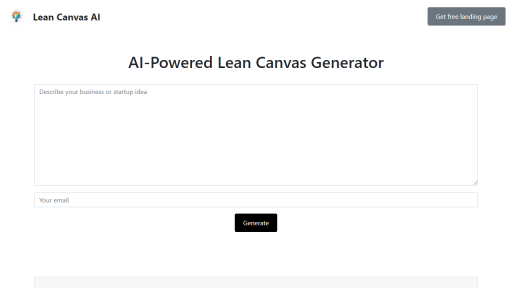 Lean Canvas AI - AI Technology Solution