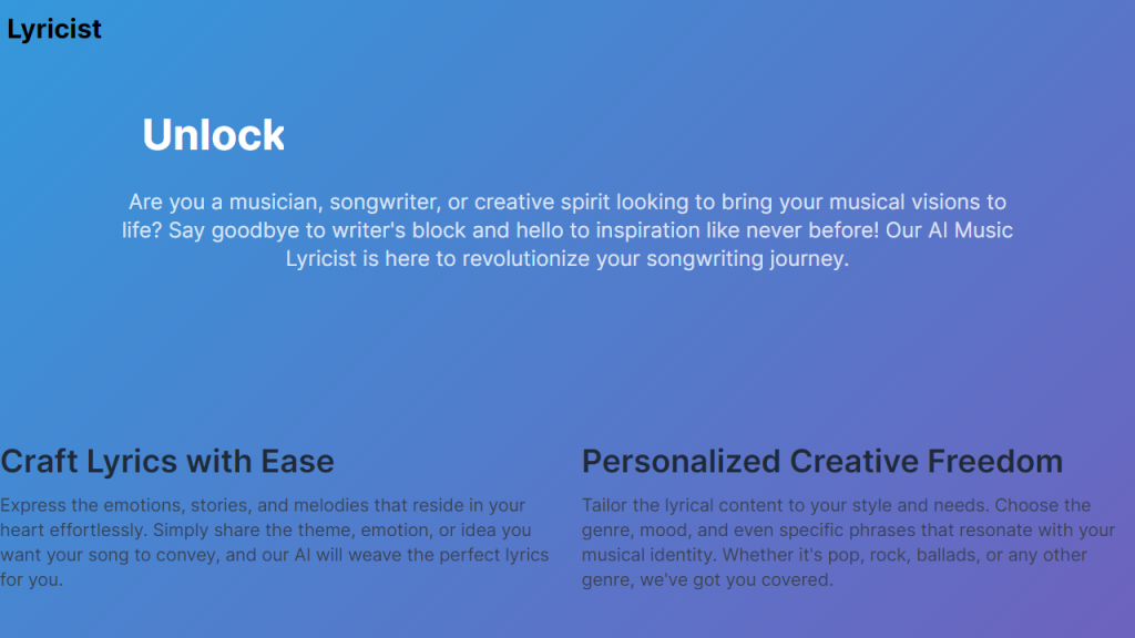 Lyricist - AI Technology Solution