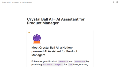 Magic Crystal Ball - AI Technology Solution