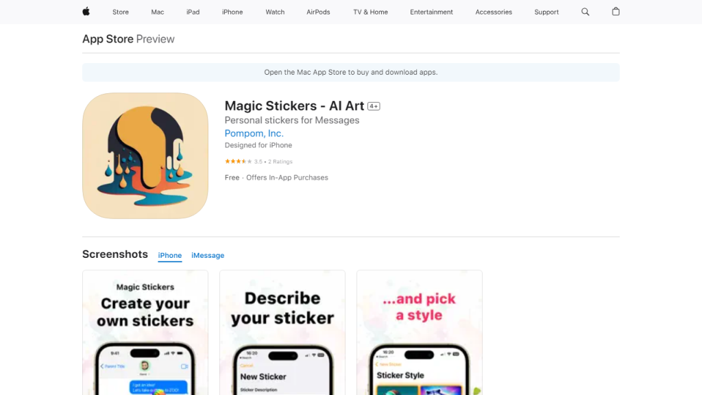 Magic iMessage Stickers - AI Technology Solution