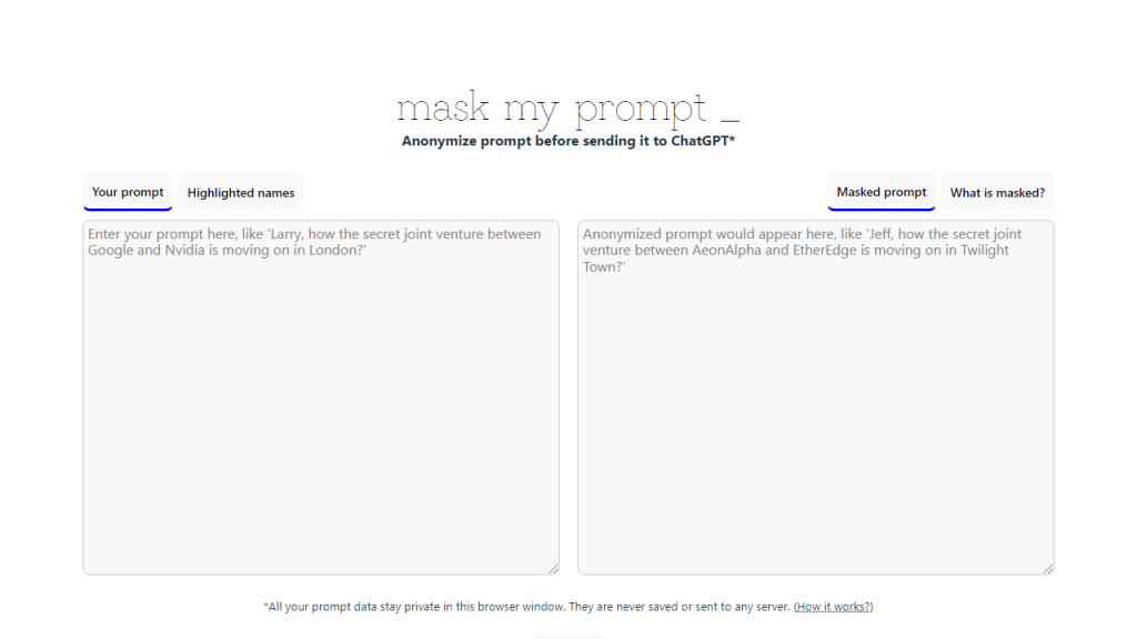 Maskmyprompt - AI Technology Solution