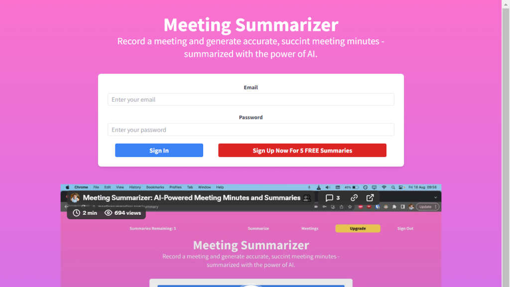 Meeting Summarizer - AI Technology Solution