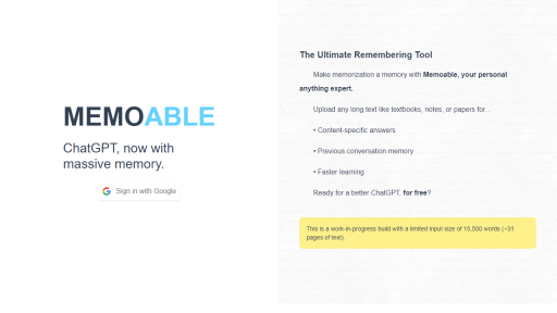 Memoable - AI Technology Solution