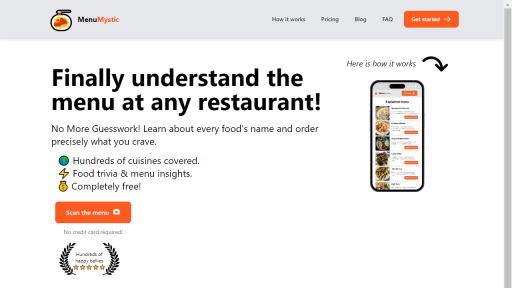 Menu Mystic - AI Technology Solution