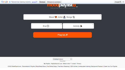 Moodplaylist - AI Technology Solution