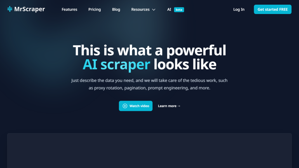 MrScrapper - AI Technology Solution