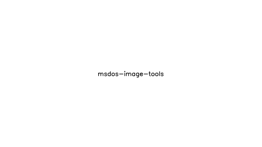 MSDOS image tools - AI Technology Solution