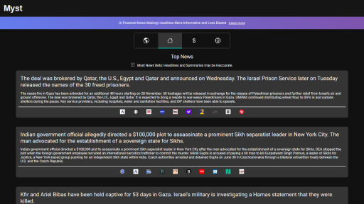 Myst News - AI Technology Solution