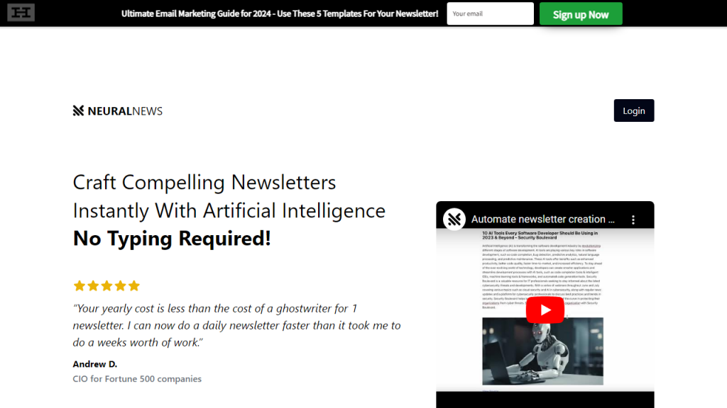 Neural Newsletters - AI Technology Solution