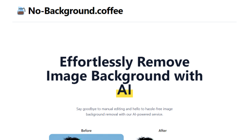 No Background Coffee - AI Technology Solution