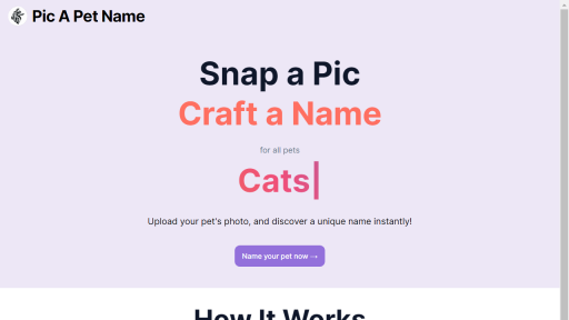 Pic A Pet Name - AI Technology Solution