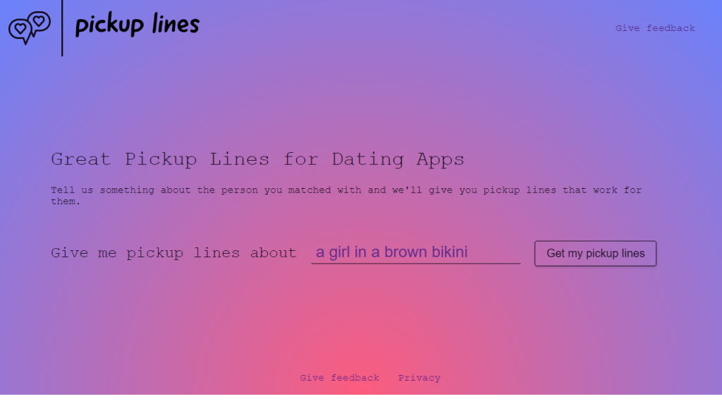 Pickup-lines - AI Technology Solution