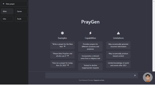 PrayGen - AI Technology Solution