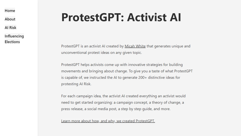 ProtestGPT - AI Technology Solution