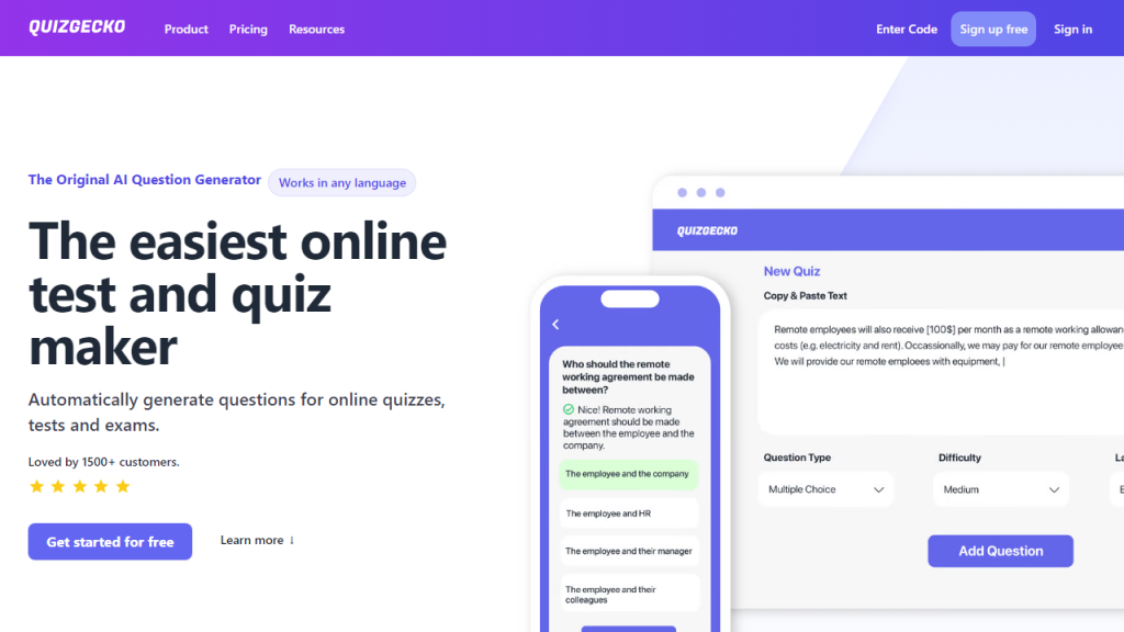 Quizgecko - AI Technology Solution