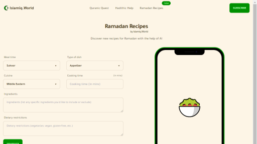 Ramadan Recipes - AI Technology Solution