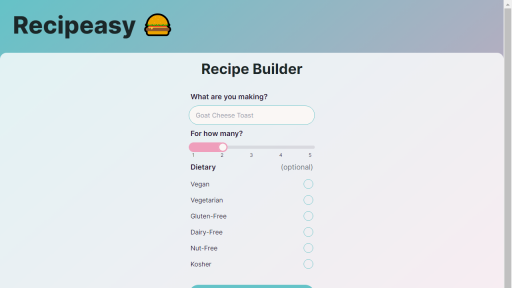 Recipeasy - AI Technology Solution