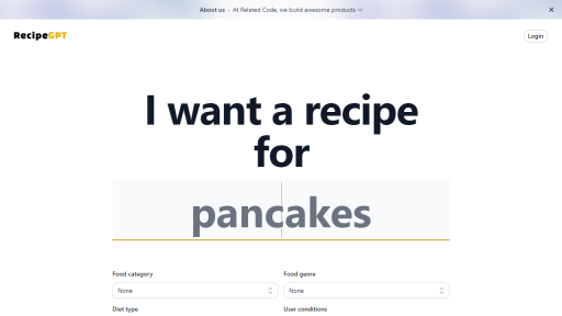 Recipegpt - AI Technology Solution