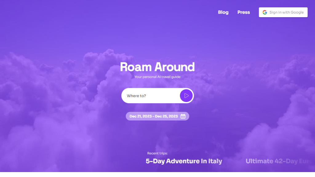 Roamaround - AI Technology Solution