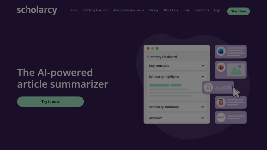 Scholarcy - AI Technology Solution