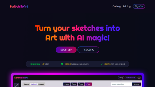 Scribbletoart - AI Technology Solution