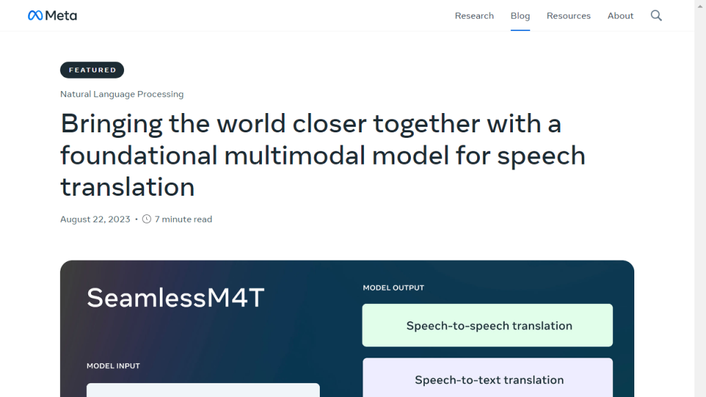 SeamlessM4T - AI Technology Solution