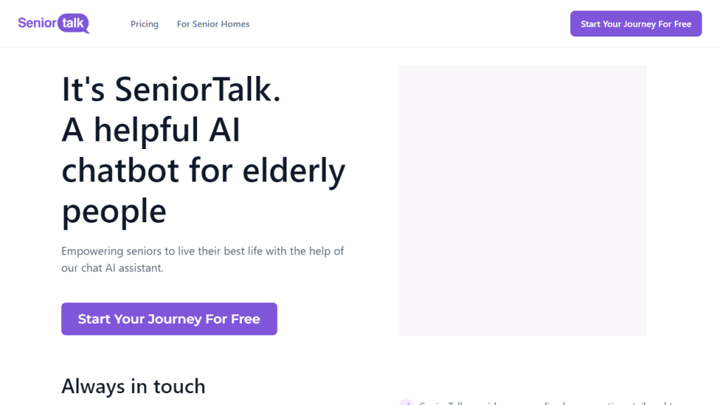 SeniorTalk - AI Technology Solution