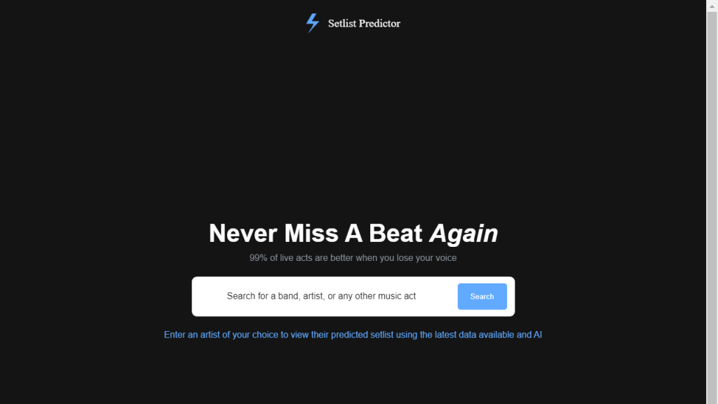 Setlist Predictor - AI Technology Solution