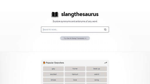 SlangThesaurus - AI Technology Solution