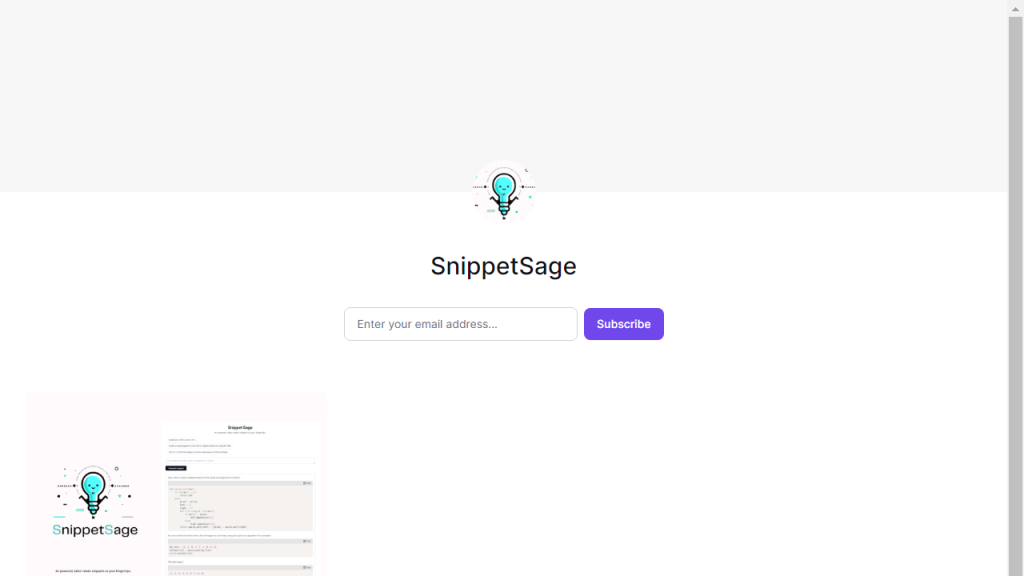 SnippetSage - AI Technology Solution