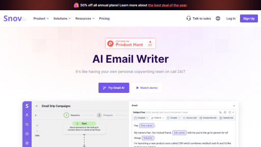 Snov Email Writer - AI Technology Solution