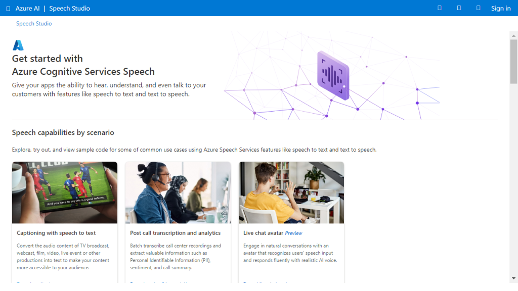 Speech Studio - AI Technology Solution