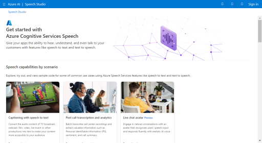 Speech Studio - AI Technology Solution