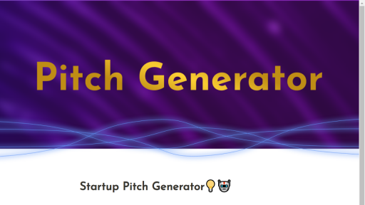 Startup Pitch Generator - AI Technology Solution