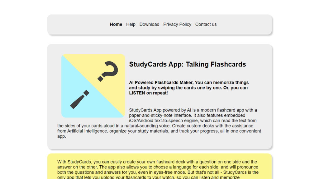 StudyCards - AI Technology Solution