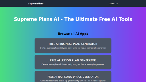 Supreme Plans - AI Technology Solution