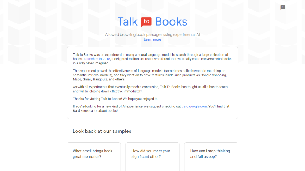 Talk to Books - AI Technology Solution