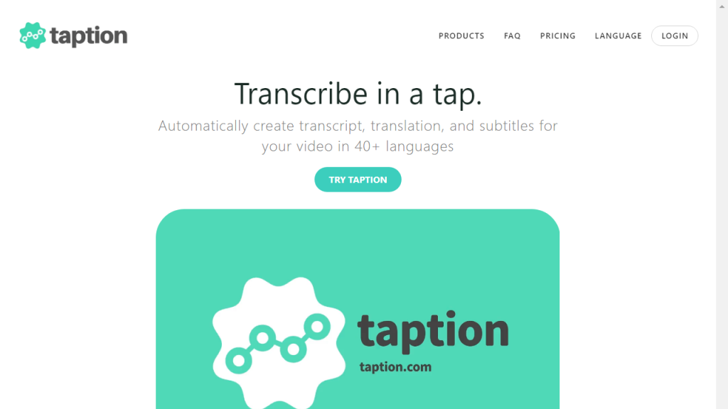 Taption - AI Technology Solution