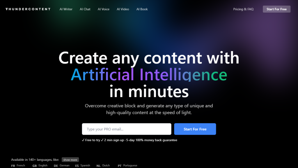 Thundercontent - AI Technology Solution