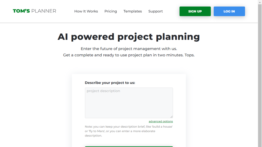 Tomsplanner - AI Technology Solution