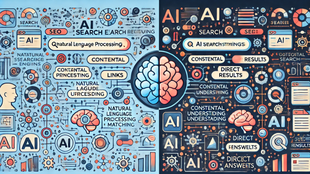 Traditional search engine vs AI search engine