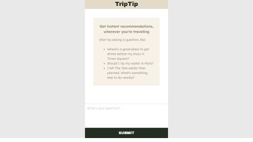 TripTip - AI Technology Solution