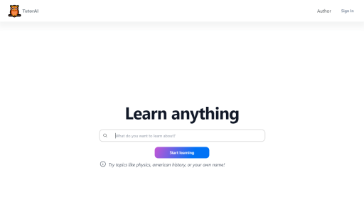 TutorAI - AI Technology Solution