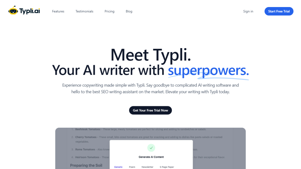 Typli - AI Technology Solution