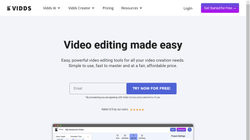 Video Editor by Vidds - AI Technology Solution