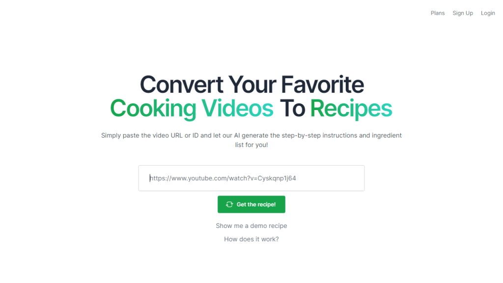 Video2Recipe - AI Technology Solution