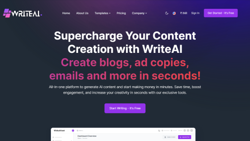 WriteAI - AI Technology Solution